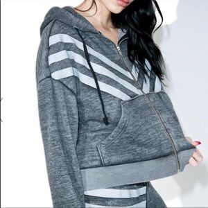 Wildfox Tri-Stripe Hoodie Size Small
